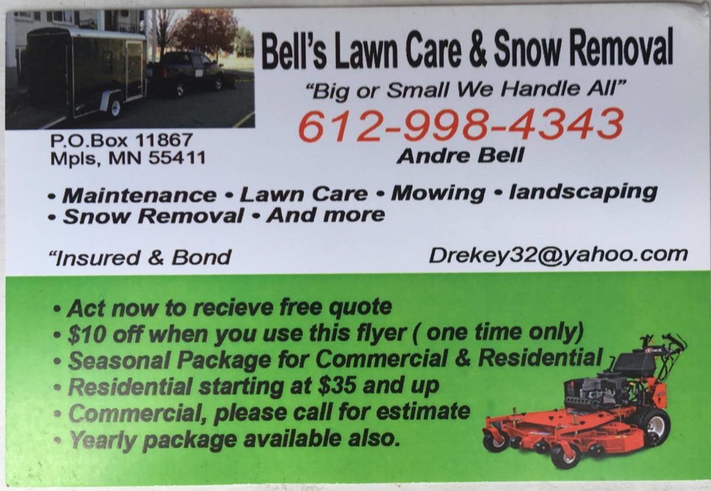 Bell's Lawn Care & Snow Removal Minneapolis